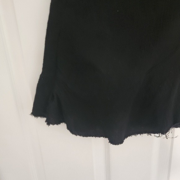 Princess Polly Dress Rosanna Wrap Mini Dress Black Cotton 4 - Picture 6 of 9